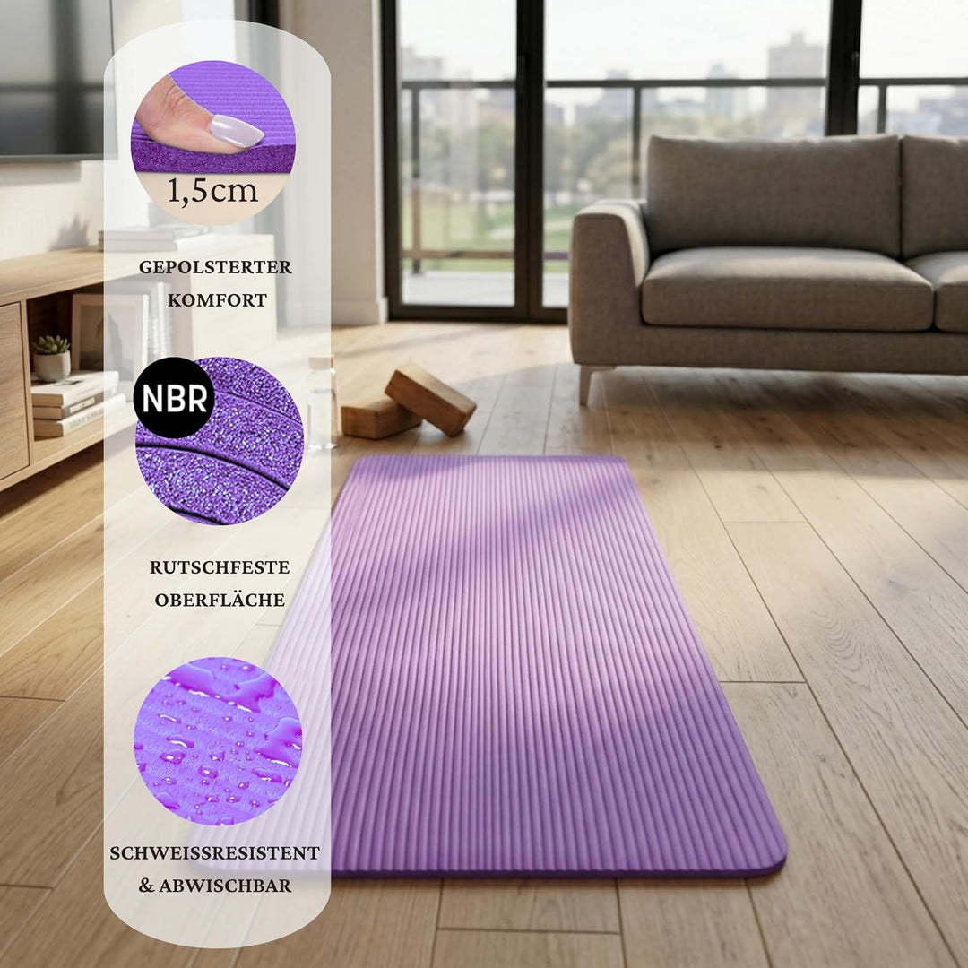 Yogamatte, Fitnessmatte Rutschfest Und Trainingsmatte, Yoga Matte Dicker, Sportmatte Dicke, Gym Matt