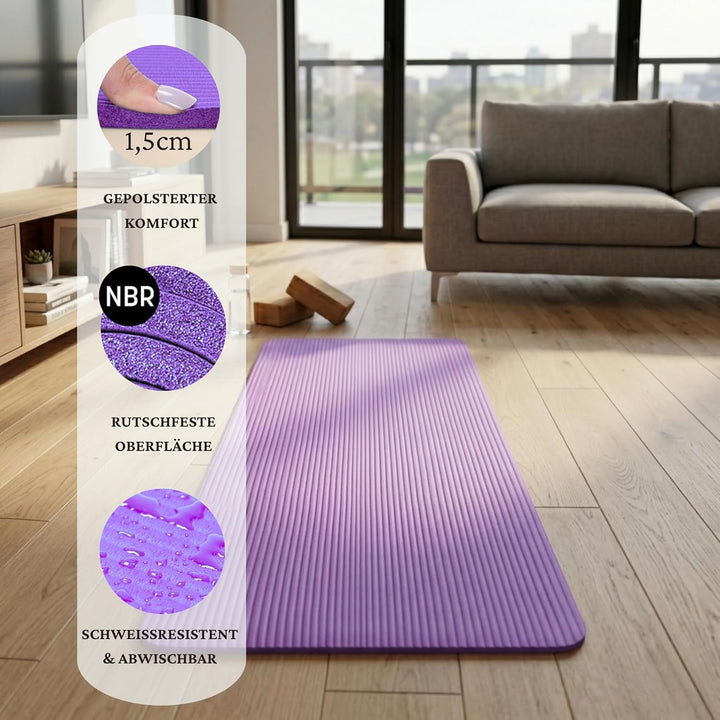 Yogamatte, Fitnessmatte Rutschfest Und Trainingsmatte, Yoga Matte Dicker, Sportmatte Dicke, Gym Matt