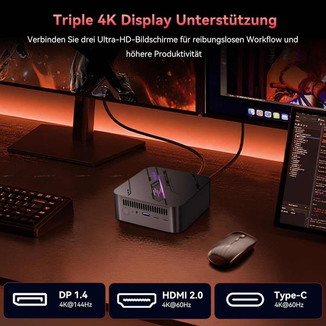 Blackview MP100 Mini PC 32GB RAM 1TB NVME PCIe3.0 SSD,AMD Ryzen 5 7430U(6C/12T, Bis zu 4.3Ghz),WiFi6