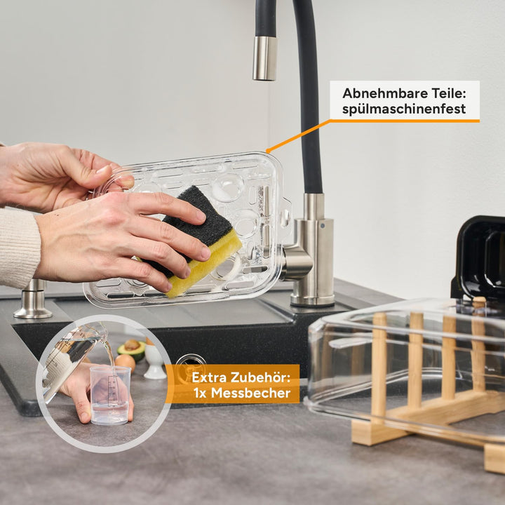 TZS First Austria Eierkocher Grau - 8 Eier Kapazität - 4 Kochstufen inkl. Dampfgarfunktion - Automat