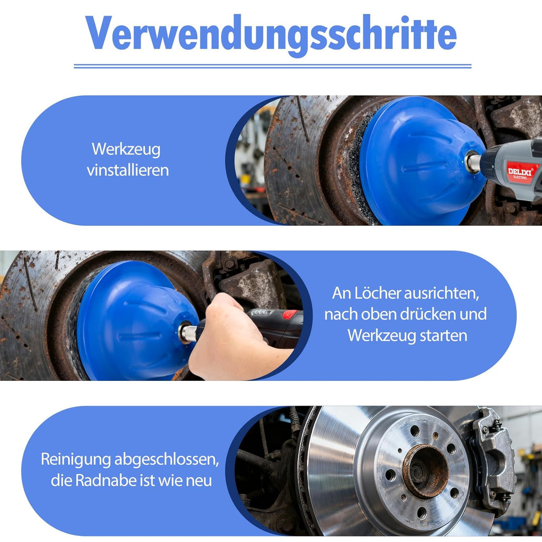 Radnabenschleifer, 150 mm Radnaben Bürste, Radnabenreiniger Für Auto, kugelkopfschleifer, für Topfsc