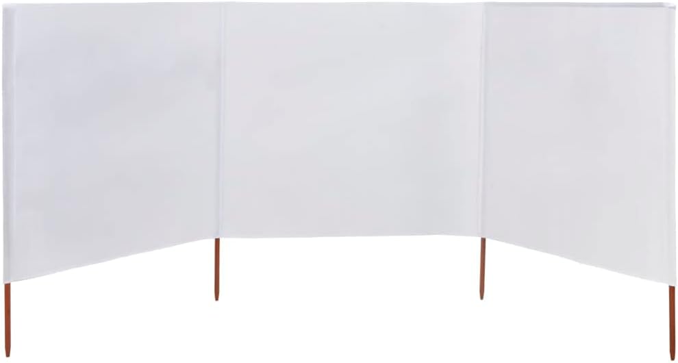 Myheimly Windschutzgewebe,Windschutz Sichtschutz Balkon,Sichtschutzzaun Sand-Weiss,400 x 160 cm 400