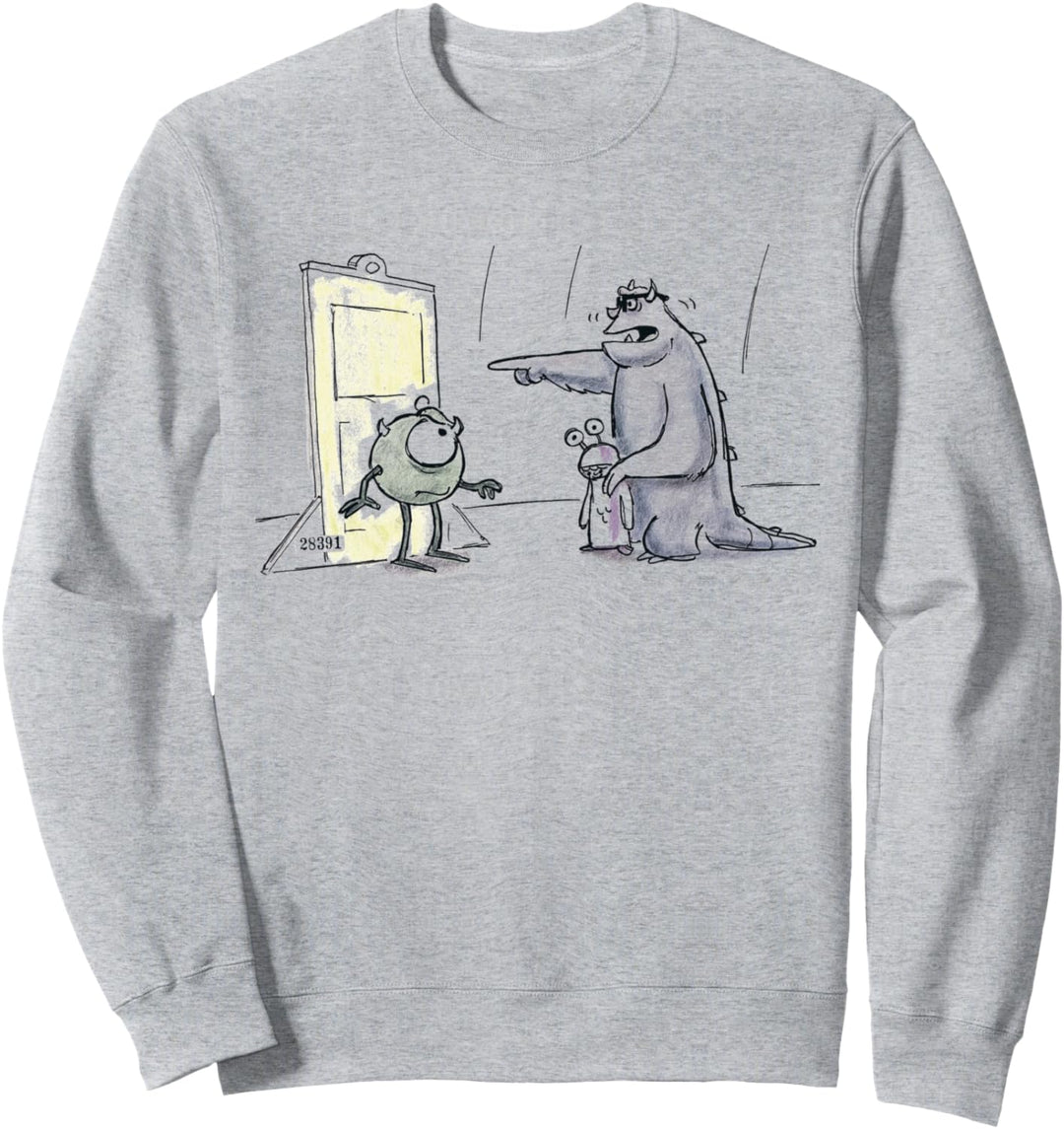 Disney Pixar Monsters Inc. Mike And Sully Door Sketch Sweatshirt