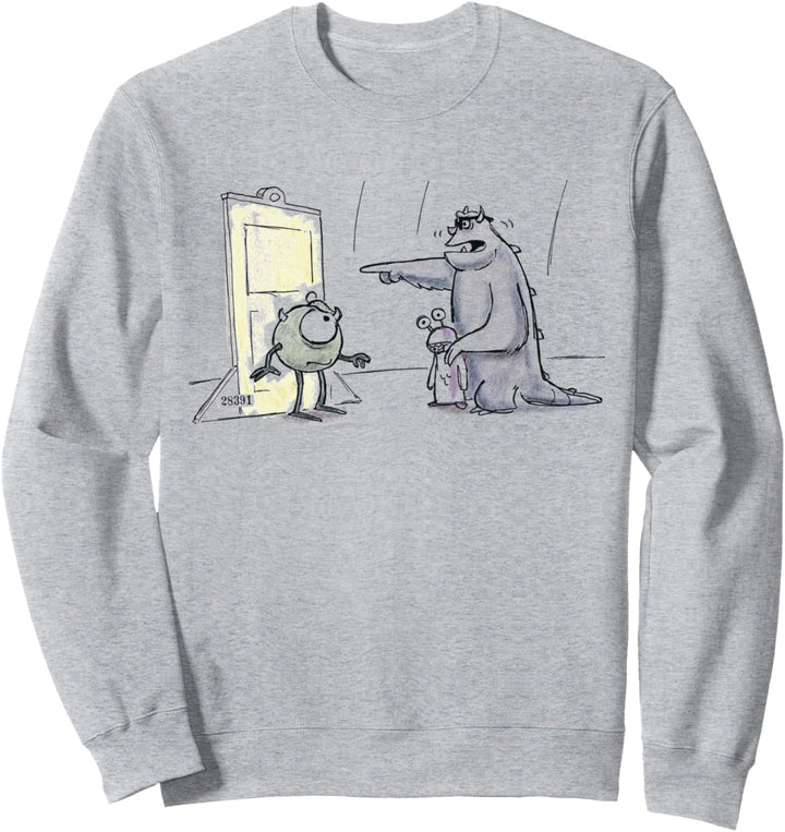 Disney Pixar Monsters Inc. Mike And Sully Door Sketch Sweatshirt