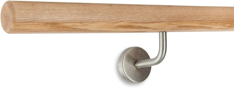 Treppen- und Geländerstudio Graber Ballettstange Esche hell Ø 42mm inkl. 2 Edelstahlhalter zum Einsc