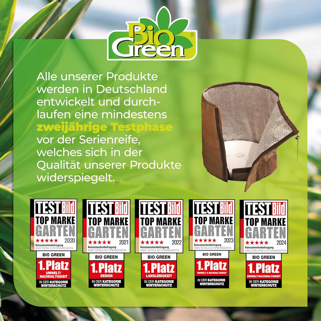 BioGreen Topfschutz XXL Ø 85 x H 90 cm | Pflanztopfschutz &amp; Winterschutz für grosse Pflanzgefässe |