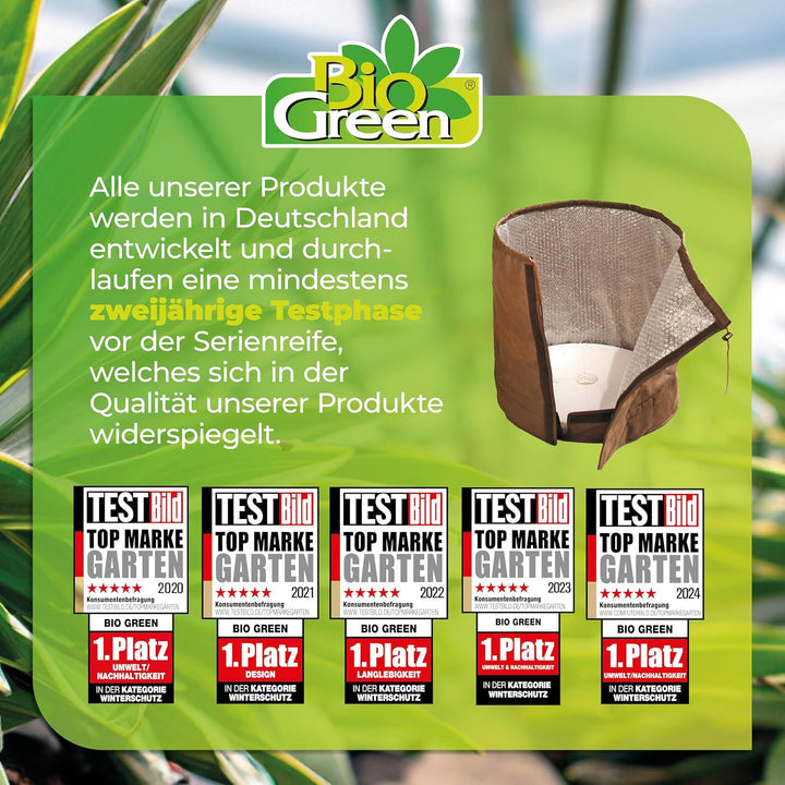 BioGreen Topfschutz XXL Ø 85 x H 90 cm | Pflanztopfschutz &amp; Winterschutz für grosse Pflanzgefässe |