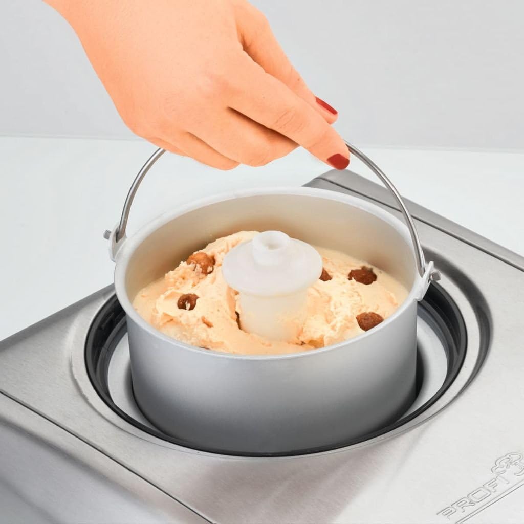 Profi Cook PC-ICM 1091 Eismaschine (3 in 1 für Speiseeis, Frozen Joghurt und Sorbet, Kompressor-Kühl