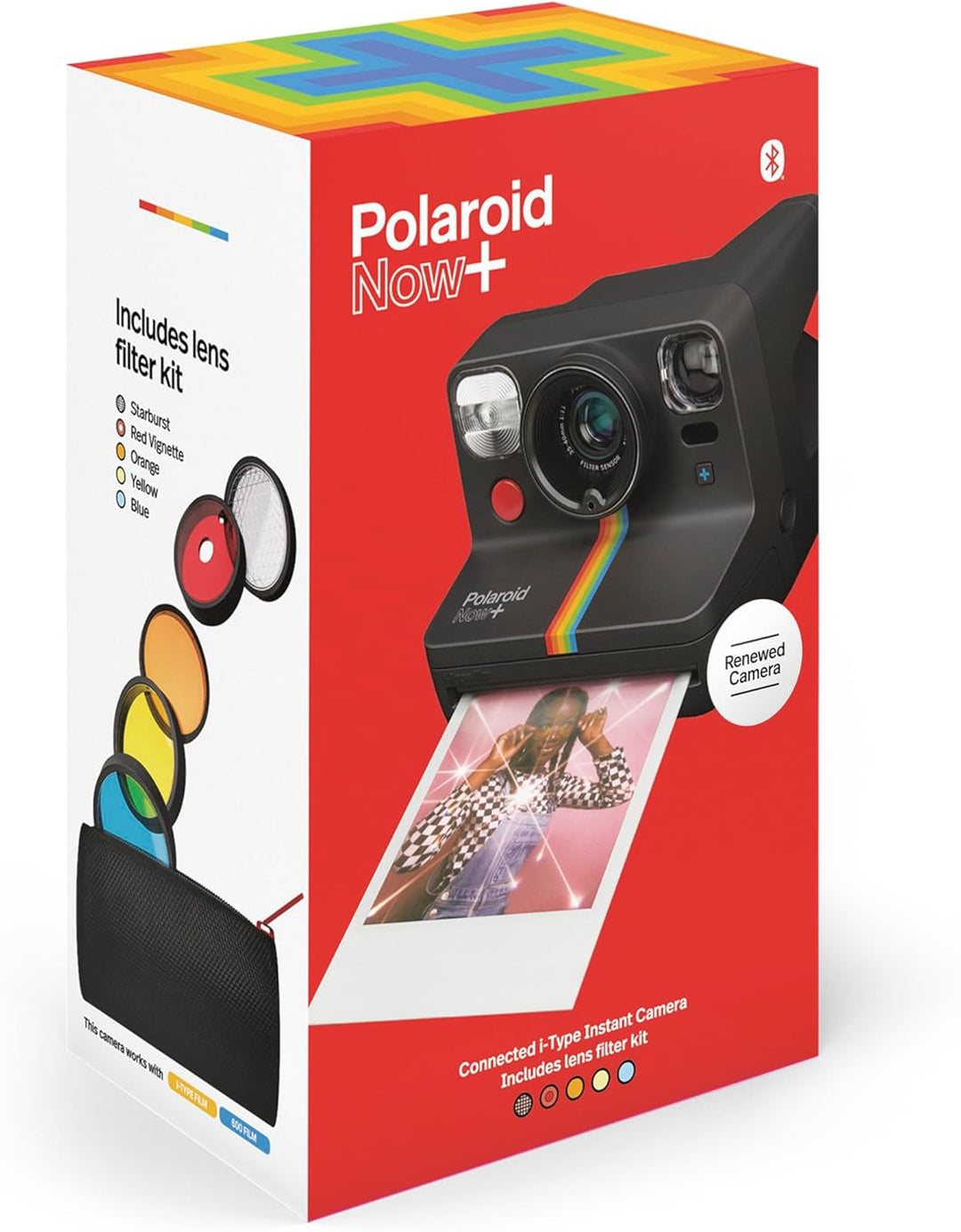 Polaroid Now+ I-Type Sofortbildkamera, überholt, Schwarz (9124) Now+ erneuert, Now+ erneuert