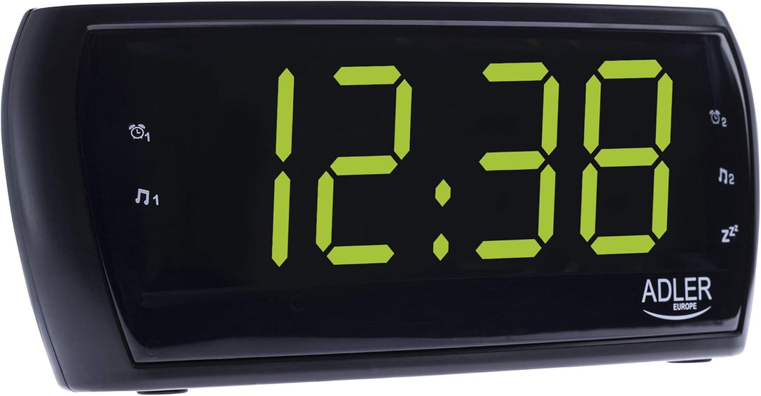Radiowecker Uhrenradio Uhr Wecker AM/FM Radio Helligkeitsregler mit extra grossem Display Single, Si