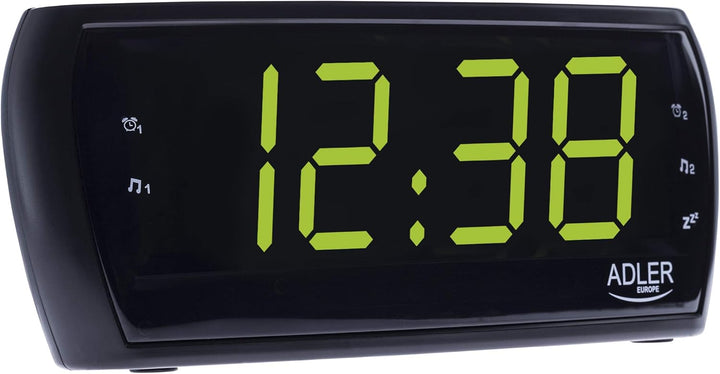 Radiowecker Uhrenradio Uhr Wecker AM/FM Radio Helligkeitsregler mit extra grossem Display Single, Si
