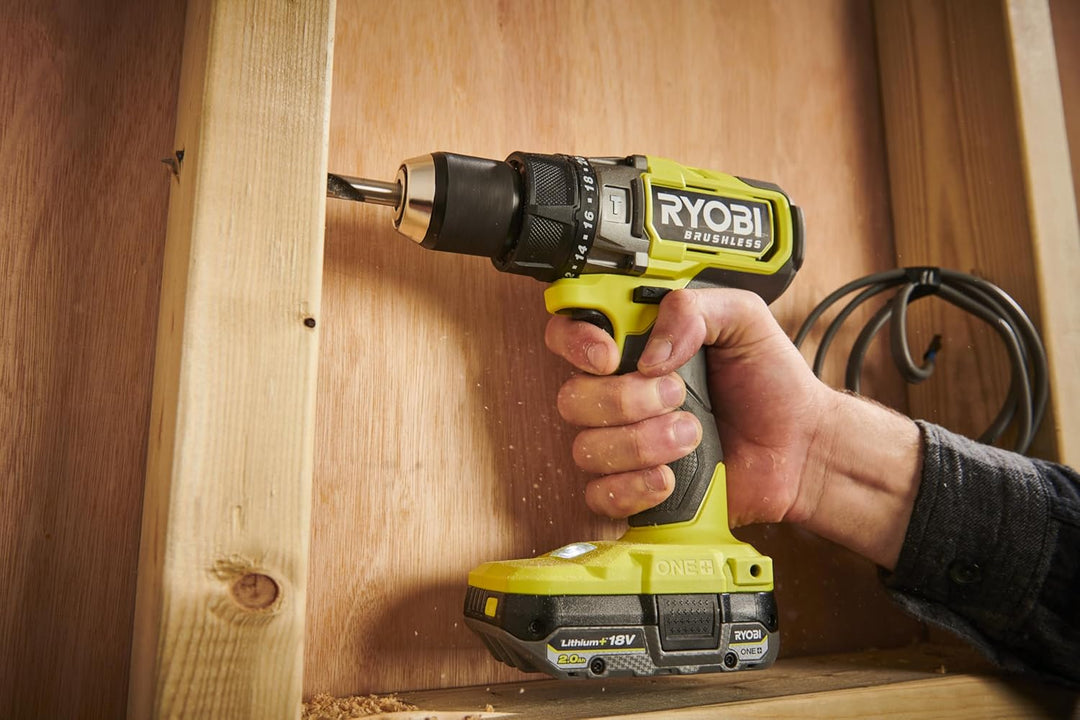 RYOBI 18 V ONE+ Brushless Akku-Schlagbohrschrauber RPD18BL2-0, max. Drehmoment 95 Nm, 24 Drehmomente