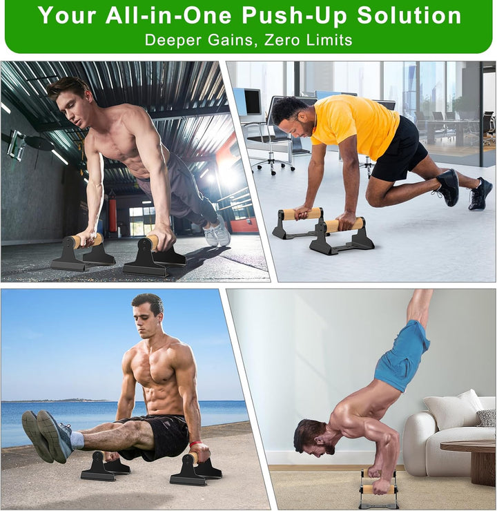 SELEWAERE Calisthenics Equipment Liegestützgriffe - Rutschfest Parallettes Handstand Griffe Robuste