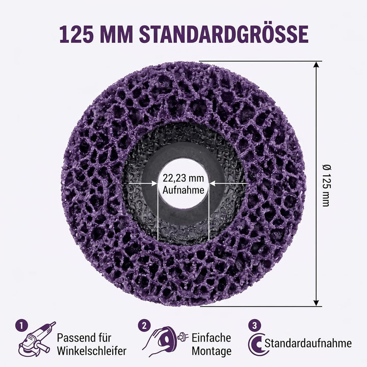 Woltersberger® 5 Stück Grob Reinigungsscheiben Ø125mm CSD Reinigungsvlies CBS Nylon Gewebescheibe Li
