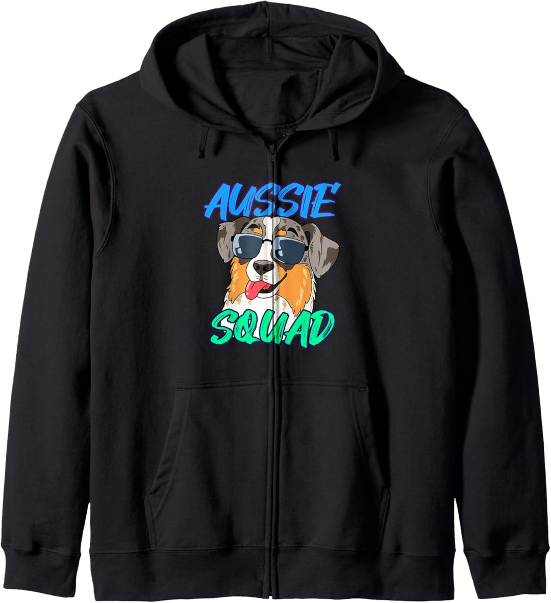 Australian Shepherd In Brille Geschenk Aussie Squad Kapuzenjacke