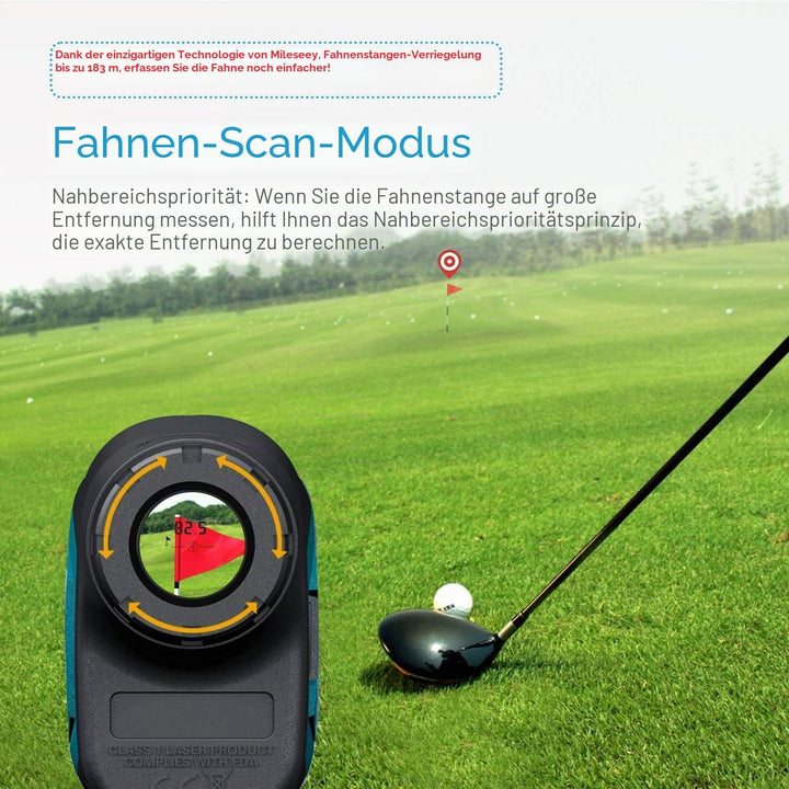 MiLESEEY Laser Golf Entfernungsmesser 600M mit Slope, ± 0,5m Genauigkeit, Flaggensperre, Scan Modus,