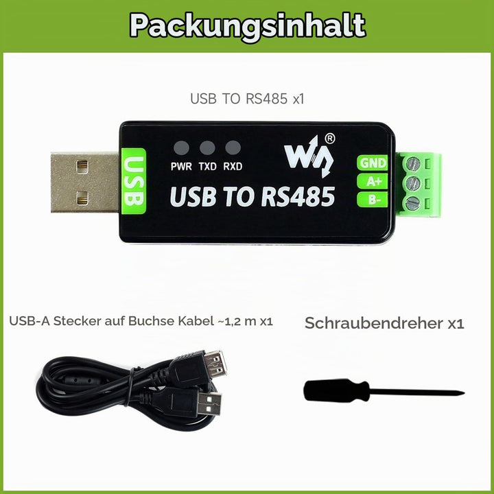 Waveshare Industrial USB to RS485 Converter with Original FT232RNL and SP485EEN Chips Automatic Tran