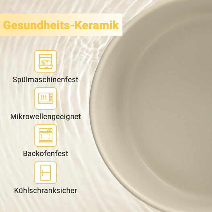 SPUNKYJUNKY Hundenapf Keramik Fressnapf Erhöhter Futternapf Wassernapf mit Bambus Ständer für mittel