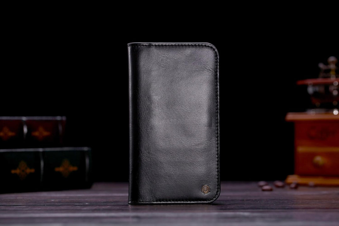Cronus & Rhea - Smartphone Geldbörse aus Leder - Modell: Cerberus - Mit Geschenkbox - Geldbeutel Hül