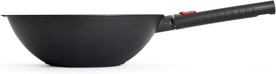 Woll Eco Logic QXR Wok- und Rührpfanne - Induktiv -, Ø 30 cm, 10 cm hoch, mit abnehmbaren Stiel - Ge