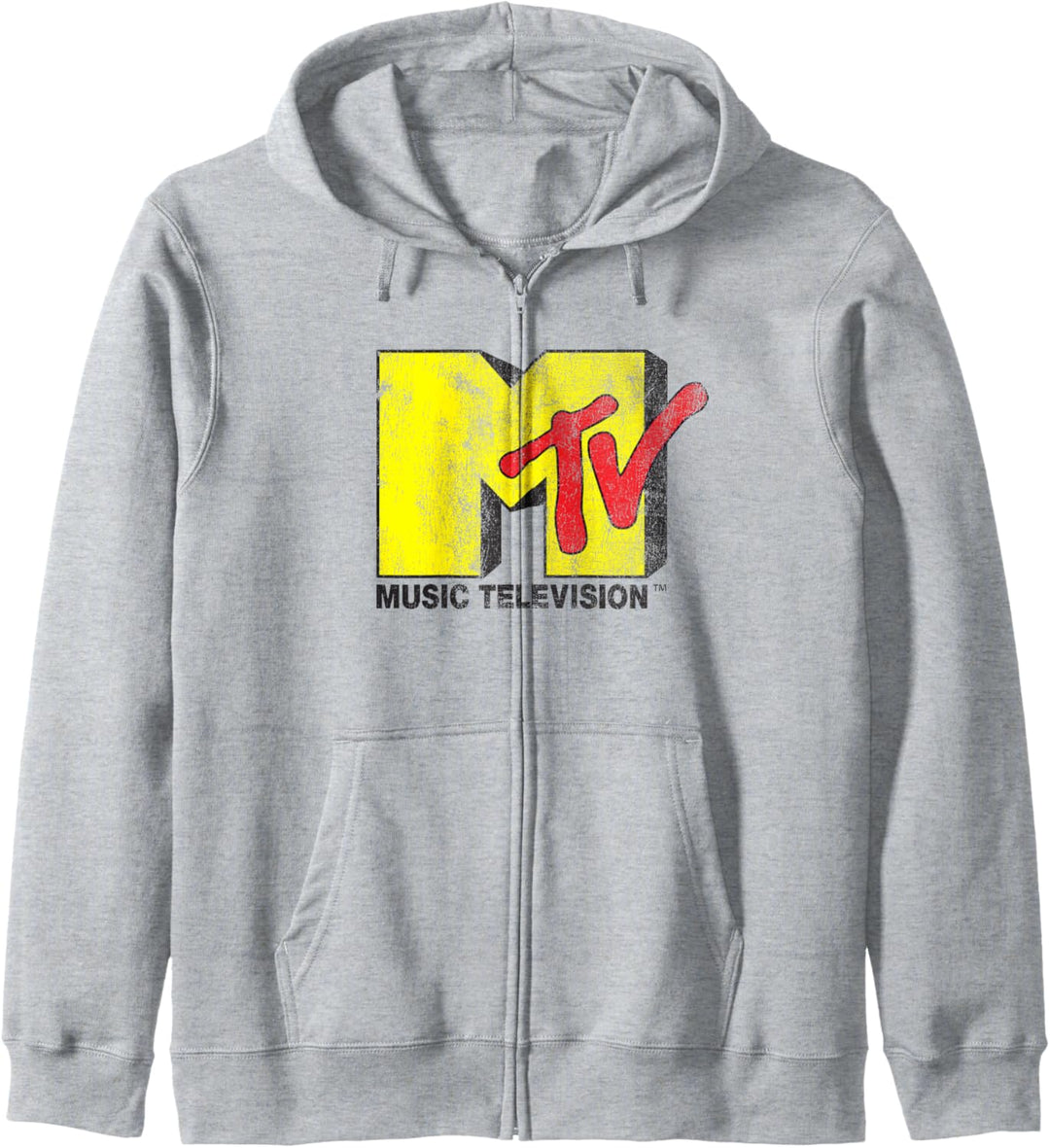 MTV Yellow Red TV Logo Music Television Kapuzenjacke