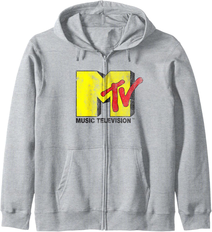 MTV Yellow Red TV Logo Music Television Kapuzenjacke