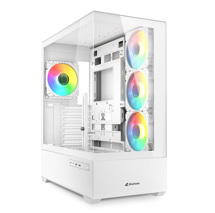 Sharkoon AK6 RGB PC Gehäuse, ATX, Weiss