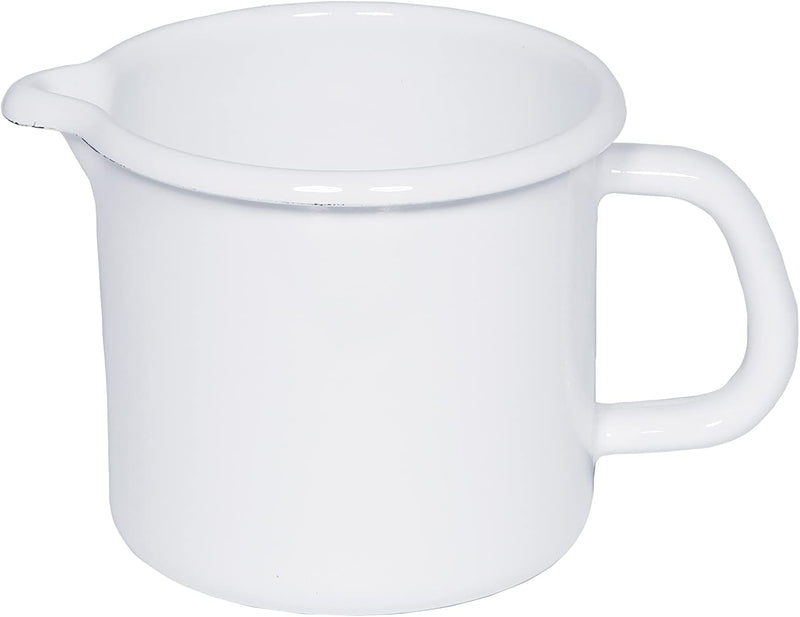 RIESS, 0054-033, Schnabeltopf 16, CLASSIC- WEISS, Durchmesser 16 cm, Höhe 13 cm, Inhalt 2 L, Emaille