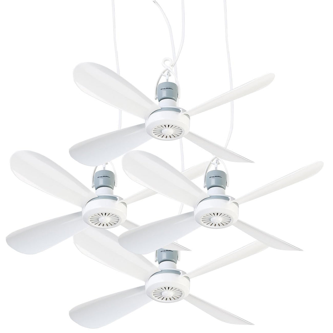 PEARL Mobiler Ventilator: 4er-Set Mobiler Deckenventilator mit Aufhänger, 230V, Ein/Aus-Schalter (Ca