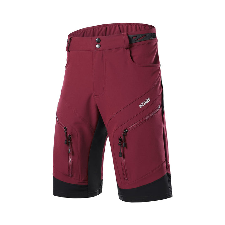 ARSUXEO Radhose Herren MTB Shorts Gepolstert Getrennte Unterhose Lose Fit Fahrradhose Wasserabweisen