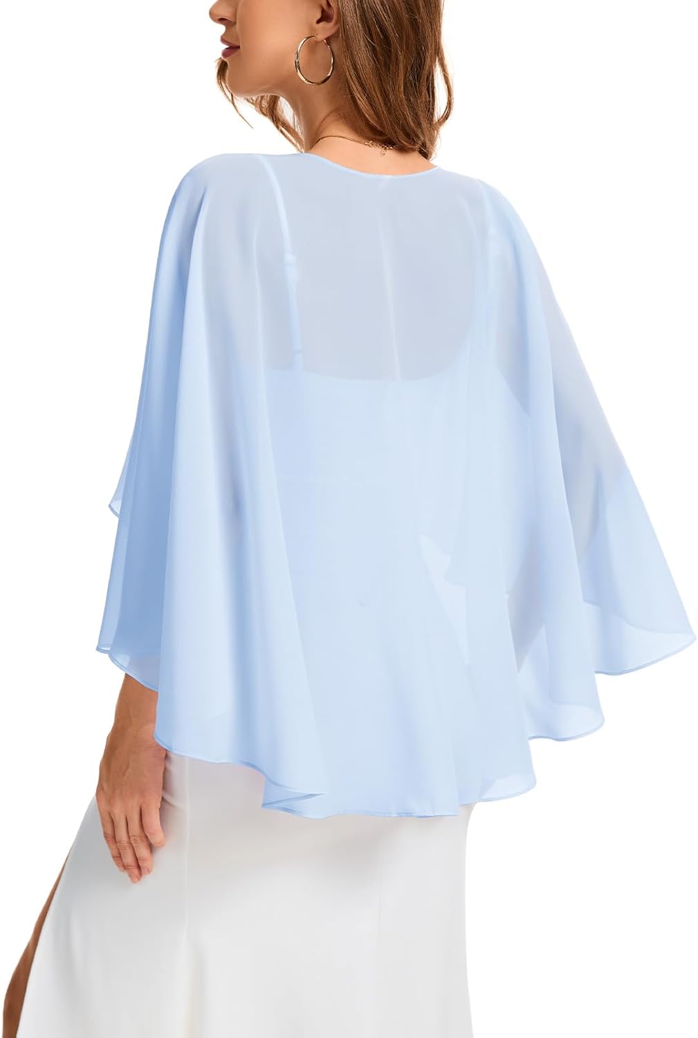 Bbonlinedress Chiffon Capes Damen Sommer Weiche Capelets leichte Tücher Wraps für Abendkleider Schal