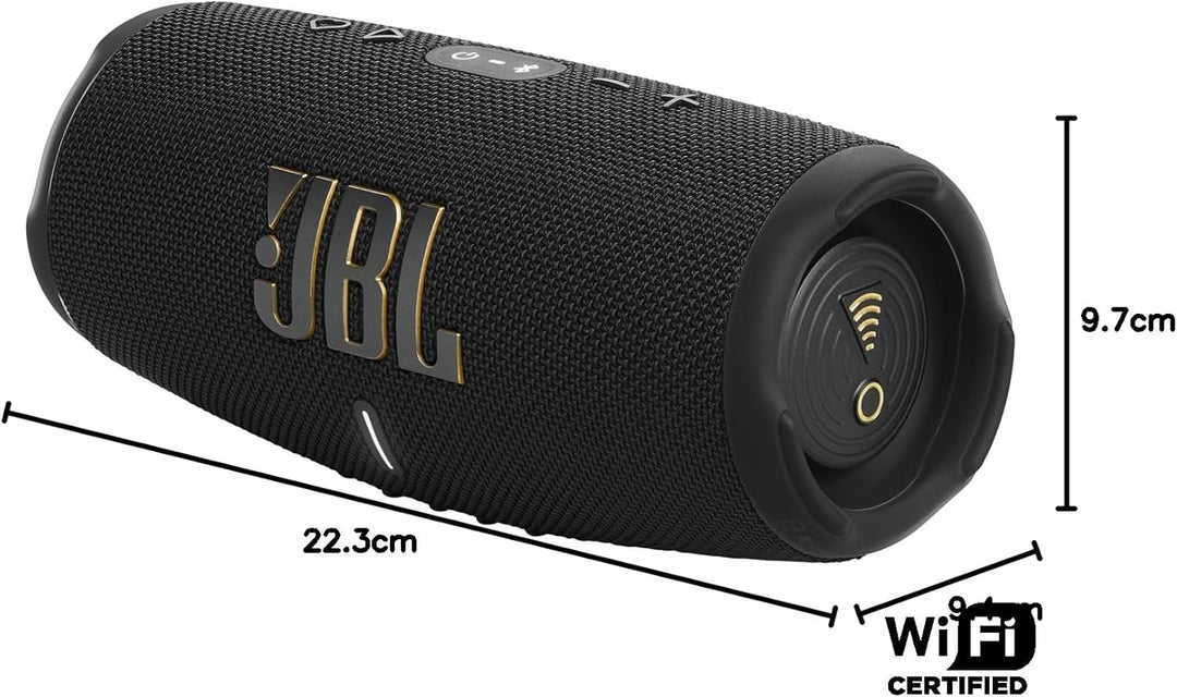 JBL Charge 5 Wifi – Kabelloser Lautsprecher mit Bluetooth und Wifi – Wasser- und staubdicht – Integr