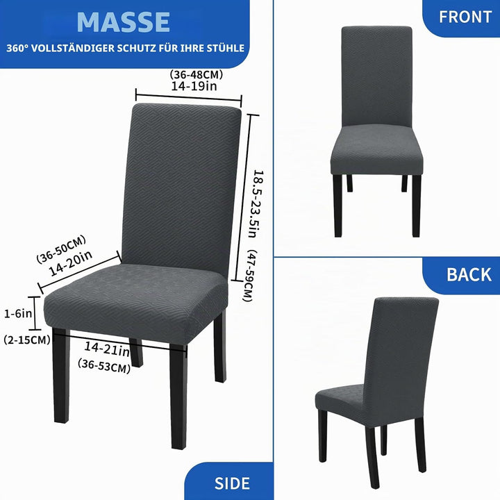 XINEAGE Stuhlhussen 4er Set, Stretch Stuhlhussen für Esszimmerstühle, Universale Stuhlhussen Waschba