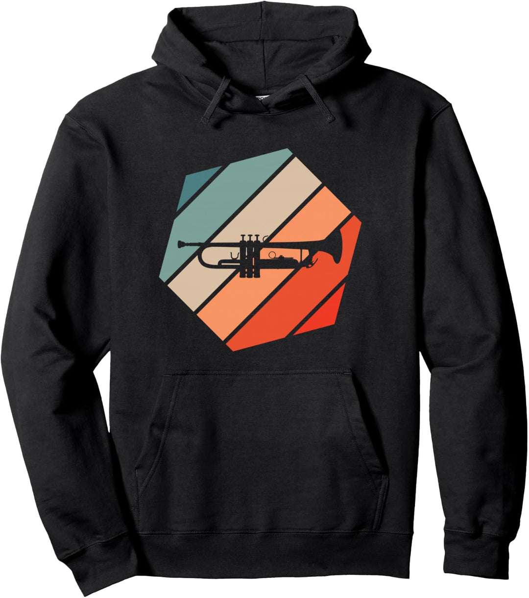 Trompete Retro Style Vintage Pullover Hoodie