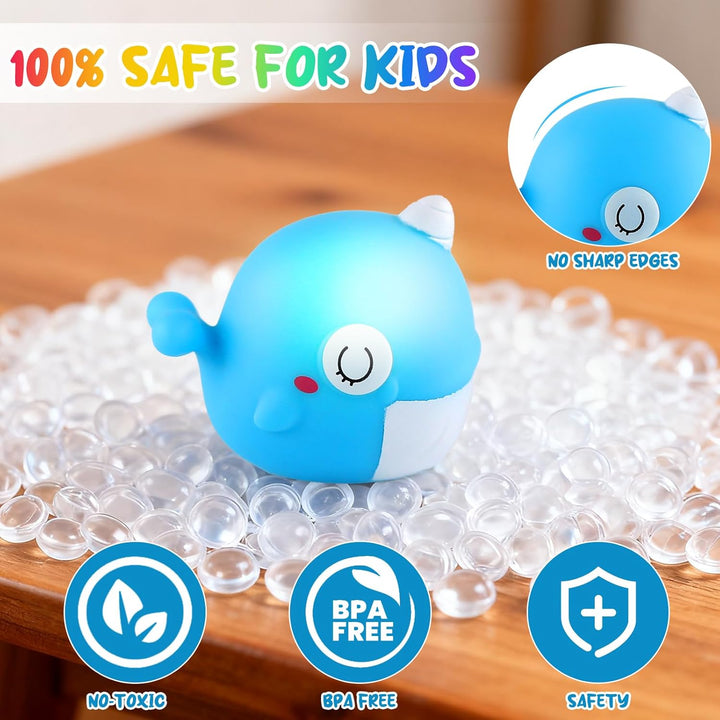 6 Stück Badespielzeug Leuchtend für Babys und Kleinkinder, Sensorisches Baby Badespielzeug mit Blink