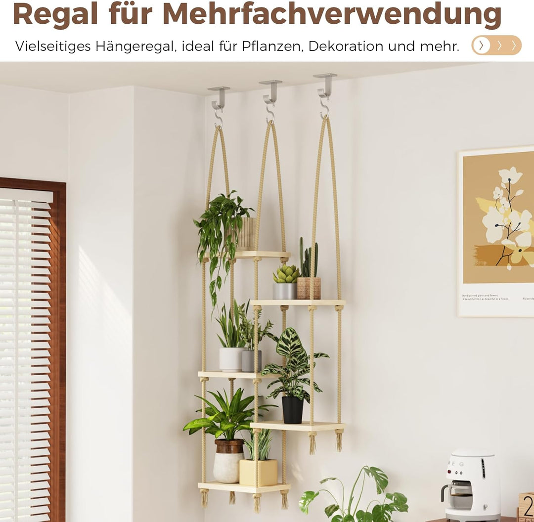 Bamworld Fenster Pflanzenregale Hängeregale Fenster Pflanzenhänger Indoor Holz Pflanze Wandregal Fen