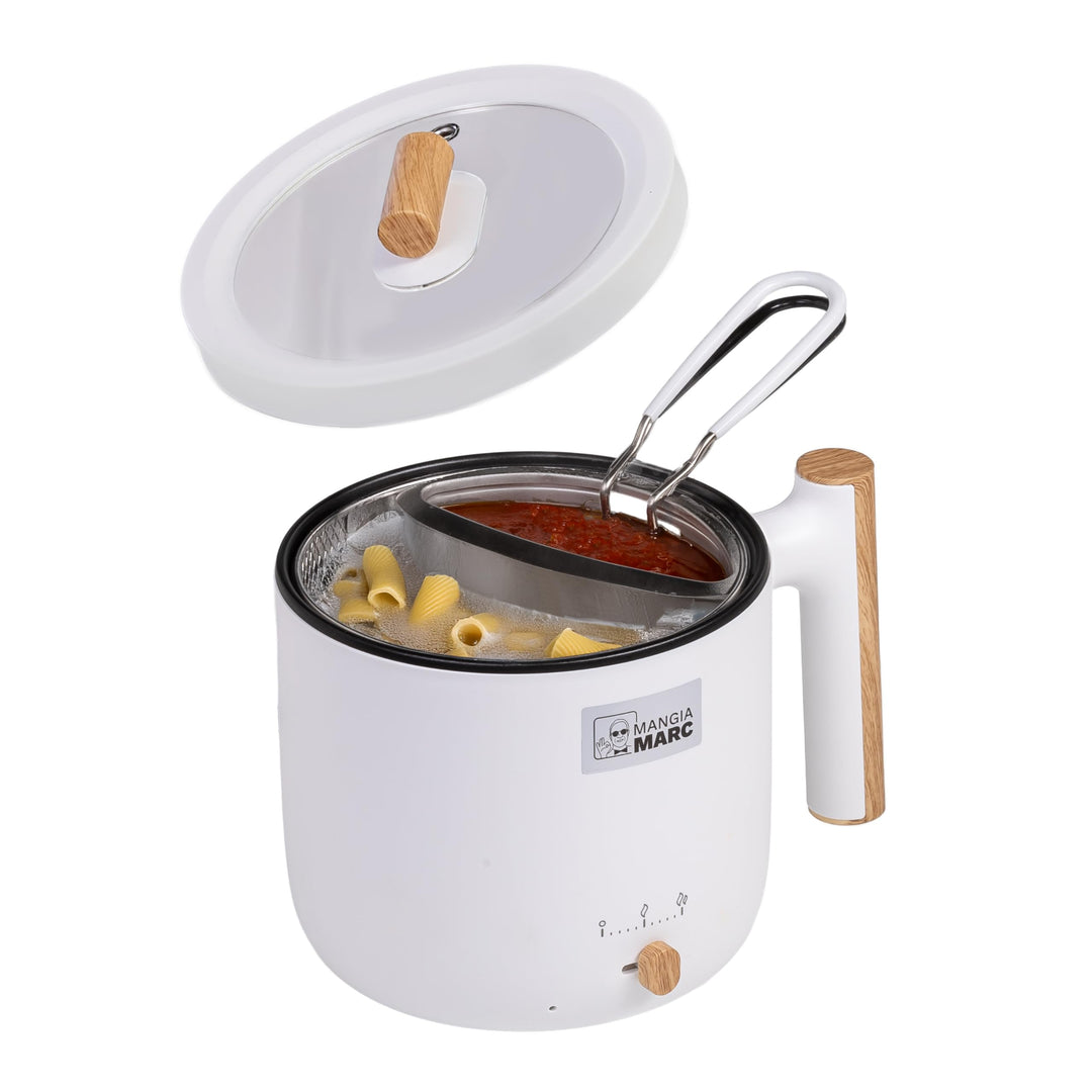 All-In-One Pastapot I Nudelkocher mit Sieb & Sauciere | Pasta & Sosse in nur 5 Minuten I Vollelektri