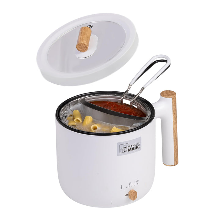 All-In-One Pastapot I Nudelkocher mit Sieb & Sauciere | Pasta & Sosse in nur 5 Minuten I Vollelektri