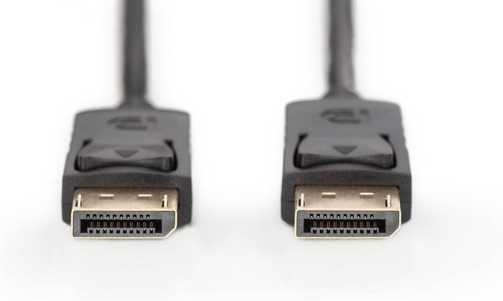 DIGITUS DisplayPort Anschlusskabel, DP St/St, 15.0m, m/interlock, Full HD 1080p - Schwarz Polybag 15