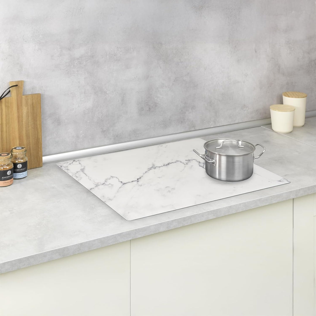 WENKO Abdeckmatte Mod. Marmor Schutzmatte Küche Vinylmatte hitzebeständig PVC 60x52 cm Mehrfarbig fü