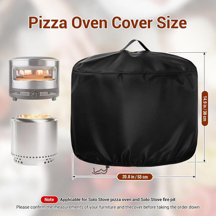 Onlyme Pizzaofen-Abdeckung für Gozney Arc, 420D robuste, wasserdichte runde Pizzaofen-Abdeckungen mi