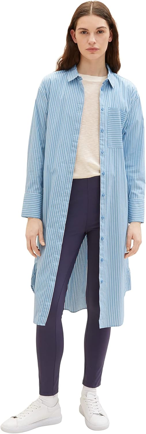 TOM TAILOR Damen Treggings mit Ziernaht 42W / 28L 11331 - Atlantic Ocean Blue, 42W / 28L 11331 - Atl
