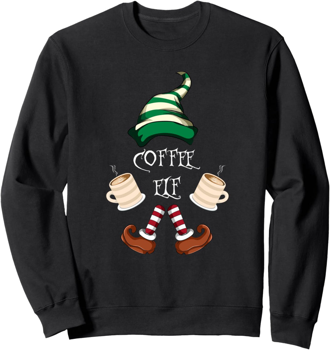 Kaffee Elfen Familie Geschenk Weihnachtself Sweatshirt