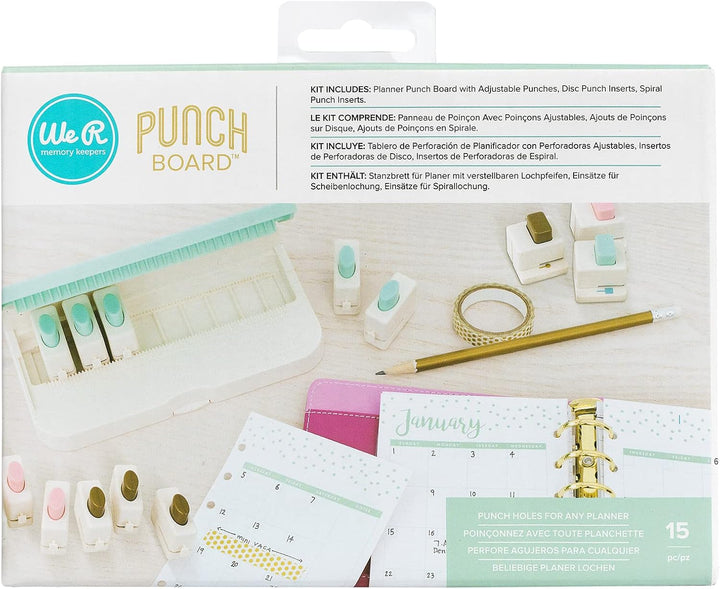 We R Memory Keepers 660442 0633356604426 Board Bundle Punch Board &amp; Punch Planner (15 Stück), Papier