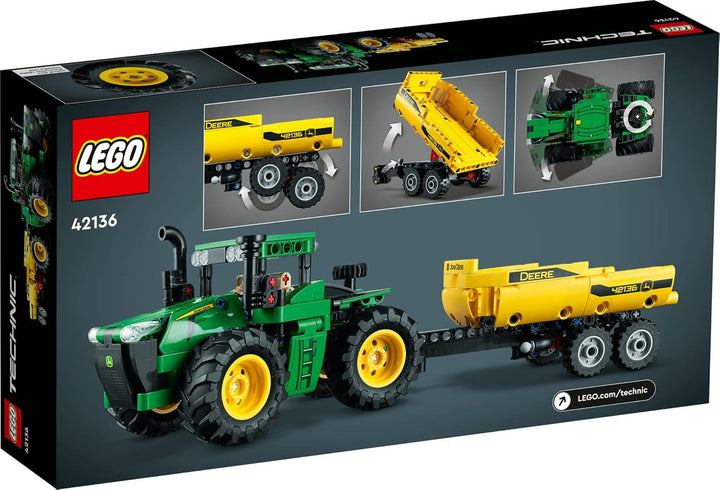 LEGO Technic John Deere 9620R 4WD Tractor, mit kippbarem Anhänger, klassisches Bauernhofspielzeug fü