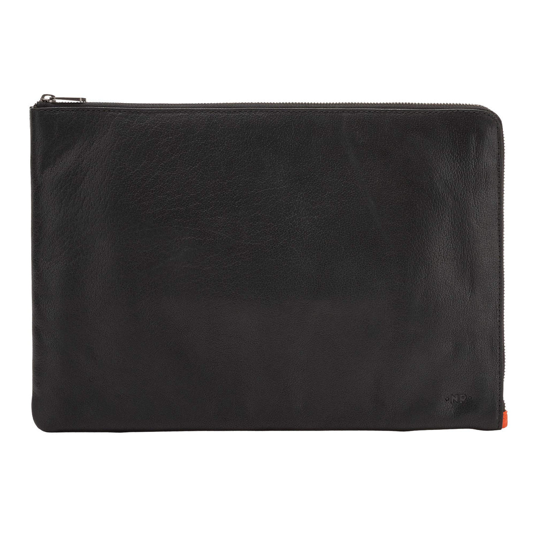 Nuvola Pelle Notizbuchhalter A4 aus Leder mit Reissverschluss Mappe Ausweisfach Tablet Arbeitsmappe