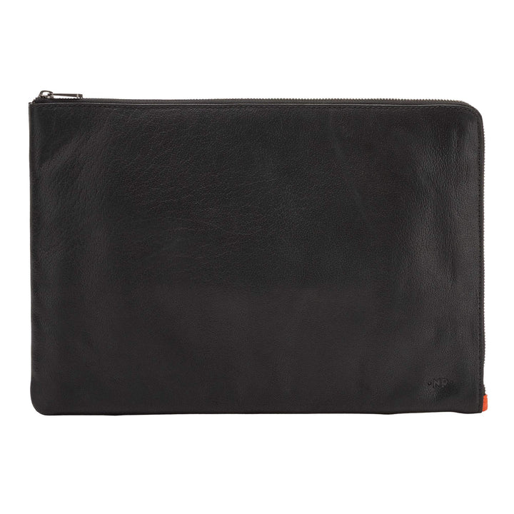 Nuvola Pelle Notizbuchhalter A4 aus Leder mit Reissverschluss Mappe Ausweisfach Tablet Arbeitsmappe