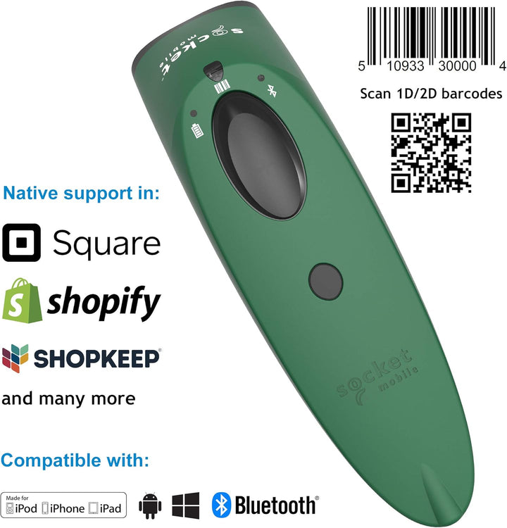 SOCKETSCAN S740 UNIVERSAL BC SCAN Green/Charging Stand