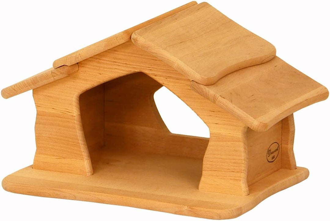 Erst-Holz Krippe Holzstall Holzhaus Bauernhof Stall von Drewart Spielhaus 935-4046