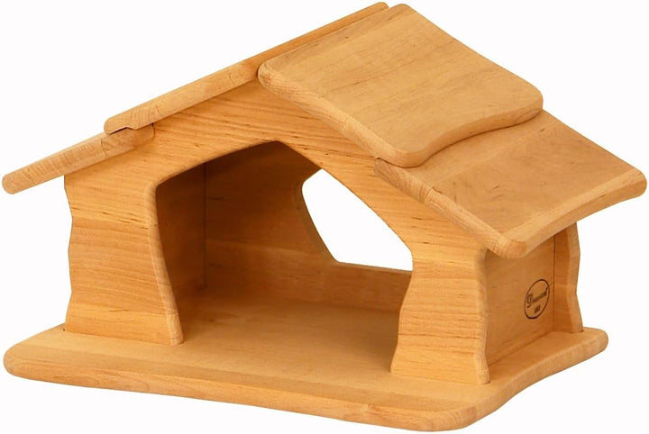 Erst-Holz Krippe Holzstall Holzhaus Bauernhof Stall von Drewart Spielhaus 935-4046